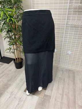 MYNT 1792 Black Layered Maxi Skirt
